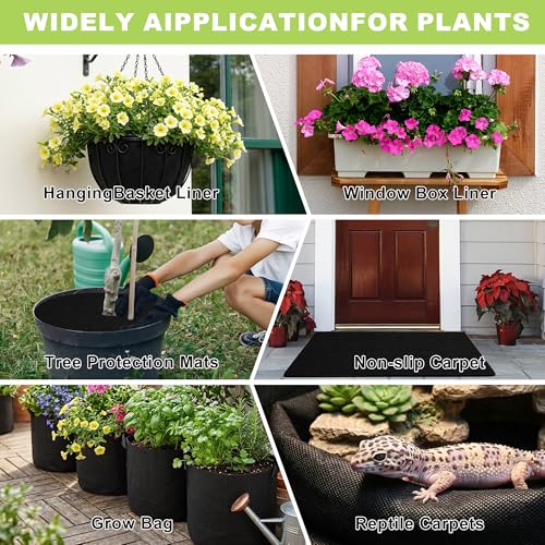 3PCS 64" X 114" Raised Garden Bed Liner, Planter Box Liner with Glove