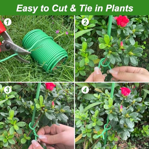 Shintop Plant Ties, 65.6ft 3.5mm Soft Garden Wire for Climbing Plants