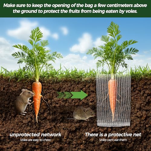 Gopher Baskets 5 Gallon 10 Pcs Root Guard Gopher Proof Wire Mesh Basket 18x16 in Stainless Steel Basket Fruit Protection Bag for Plants Root Barrier - size: 5 Gallon 10 PCS 18x16in