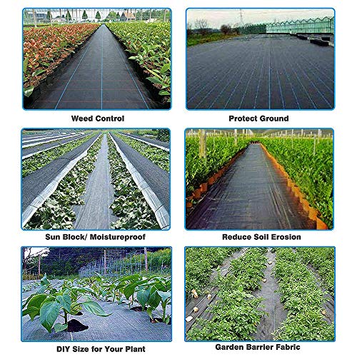 Petgrow Heavy Duty Weed Barrier Landscape Fabric for Outdoor Gardens - size: 4FTx250FT