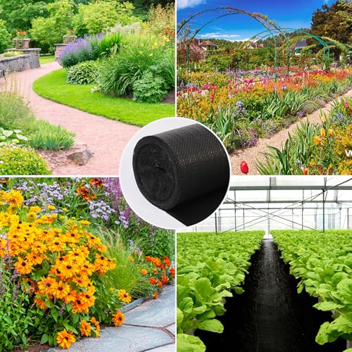 Jevrench 3.2 oz Heavy Duty Weed Barrier Landscape Fabric, 4 x 100 ft - size: 3.2oz - 4ft x 100ft