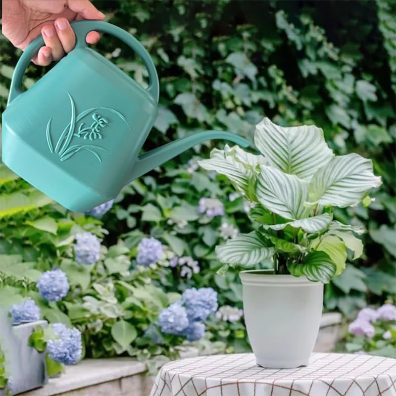 Plant Watering Can - 1 Gallon - Green - with Long Spout for Indoor and Outdoor Plant Garden - color: Green
