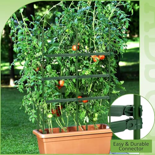 Threehoney 48 Pcs Garden Adjustable Stake Arms for Tomato Cage 10 to 14''