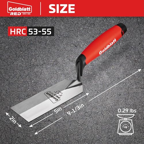 Goldblatt RED Margin Trowel, 5" x 2" Upgraded Ground Blade - style: 5" x 2"