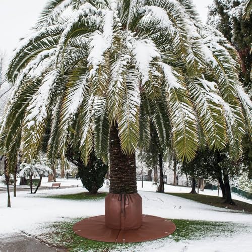 2 Pack Palm Tree Root Protectors - 3 Layers Tree Root Freeze Protectors with Ground Nails, Winter Tree Root Frost Covers for Outdoor Cold Weather Plants Root Protection, Plant Covers Freeze Protection