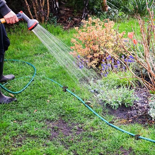 Chumia Garden Hose Guide Stakes, 10 Inch Metal Spike, Black, 2 Pieces - color: Black