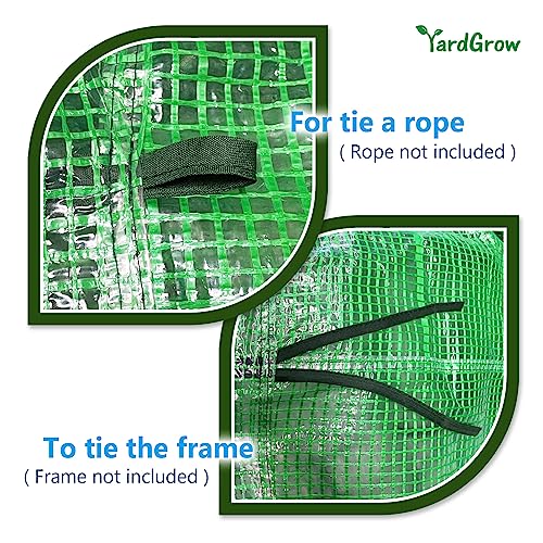 YardGrow Greenhouse Replacement Cover Larger Walk in Outdoor Plant Gardening Greenhouse (Frame Does NOT Included) (Green, 10'x7'x6') - color: Green, 10'x7'x6'