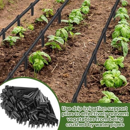 50 Pcs Irrigation Support Stakes Garden Tubing Hose Holder 1/2 Inch
