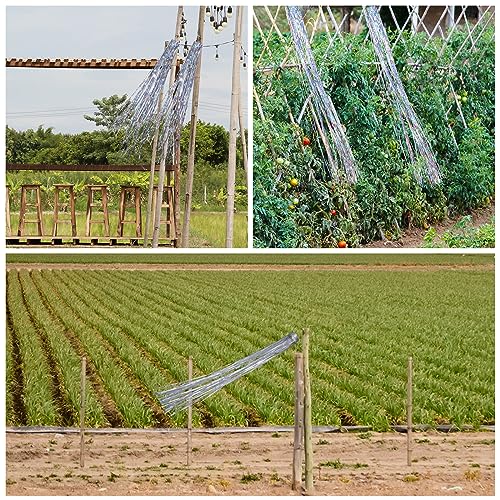Qualirey 2 Pcs Bird Scarer Windsock Wind Socks Holographic Bird Wind