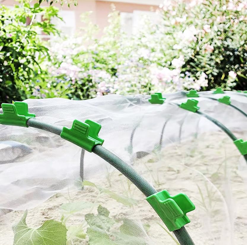 32pcs Greenhouse Frame Clips, 25mm Fixed Greenhouse Pipe Clamp - color: 25mm, size: 32pcs