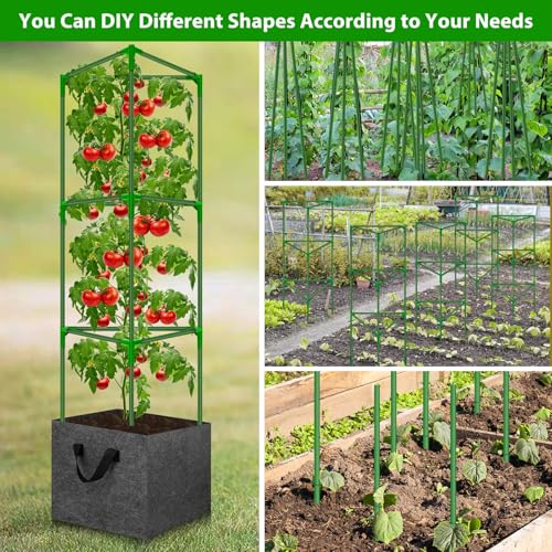 Tomato Cages for Garden with Grow Bags, 2 Pack Tomato Cage Trellis - size: 2-Pack with Bags