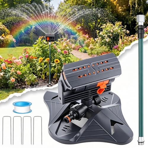 Oscillating Sprinkler with Aluminum Riser(Triangular) - style: Triangular