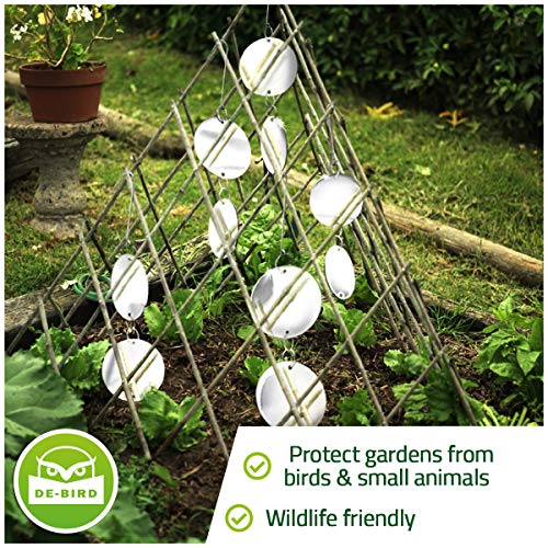 De-Bird Reflective Hanging Discs – Outdoor Reflective Garden Accessories with Swivel Hooks – Reflective Discs for Gardens, Patios, Trees, and Balconies – 8 Pack - size: 8Pack-Repellent Disks