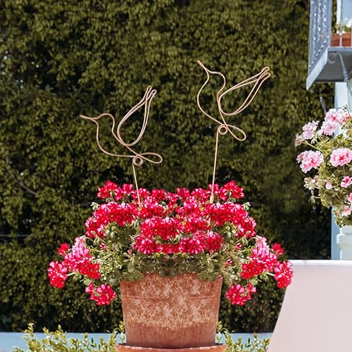 Hummingbird Decorative Garden Stakes Set of 2,Hummingbirds Metal Wire Decor