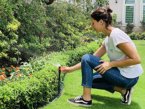 Eden 98063 Multi-Adjustable Flex Design Above Ground Irrigation Garden Sprinkler System,Sprinkler & Hose,DIY Plant Watering Set,(Pack of 4) - size: Up to 1,638 sq. ft. (Pack of 4)