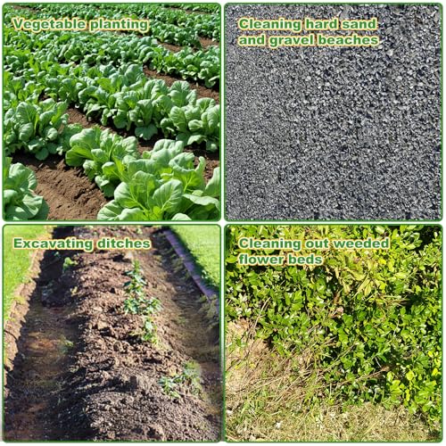 Hand Rake for Gardening, 5 Tines Hand Tiller Hand Cultivator