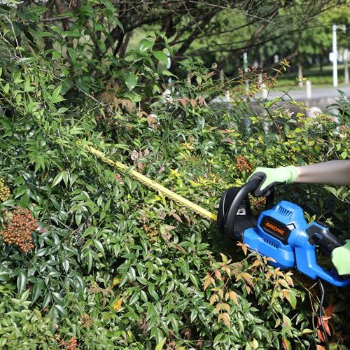 GARCARE 24-Inch Corded Electric Hedge Trimmer 4.5Amp Handheld Bush Trimmer