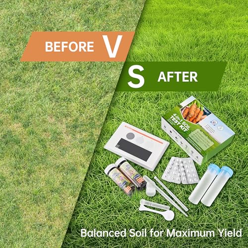 AAwipes Soil Test Kit for 4-in-1 pH, Nitrogen(N), Phosphorus(P), Potassium(K) Levels – 40 Tests for Garden, Lawn, Yard & Plant Care – Reliable Nutrient Tester with Sampling Accessories