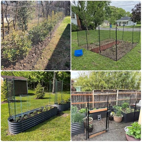 Deer Fence Netting, 55gsm Plastic Temporary Mesh Fencing, 7x50ft - size: 7 x 50 Feet