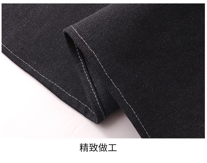 Kitchen Chef Aprons for Women and Men with 3 Pockets for Cooking BBQ Bib Work - color: Black