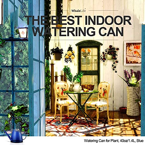 Small Indoor Plant Watering Can Long Spout 1.4L Blue - color: Blue
