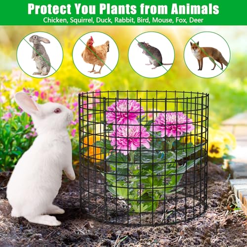 10 Pack Plant Protectors from Animals, 13x12 Plant Cages for Outdoor Plants - size: 10 PACK-13x12inch