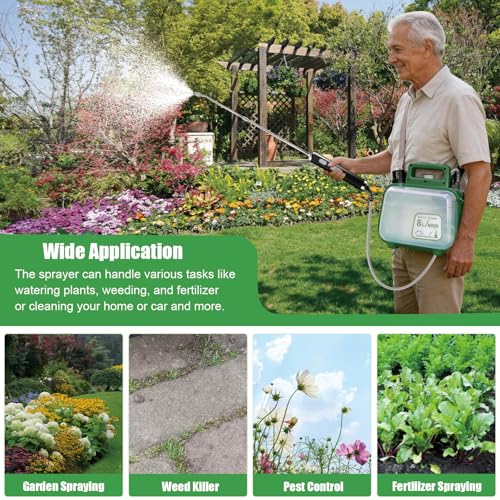 2 Gallon Electric Garden Sprayer,Battery Powered Sprayer