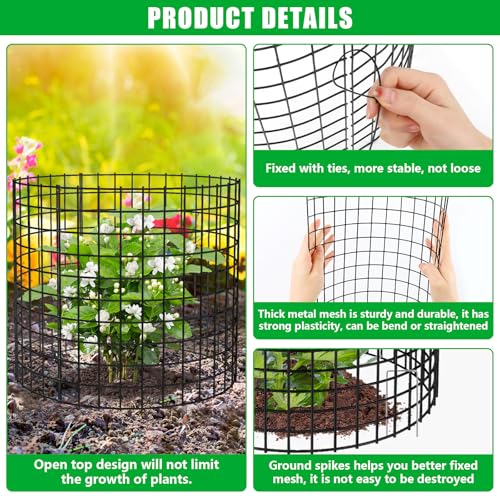 10 Pack Plant Protectors from Animals, 13x12 Plant Cages for Outdoor Plants - size: 10 PACK-13x12inch