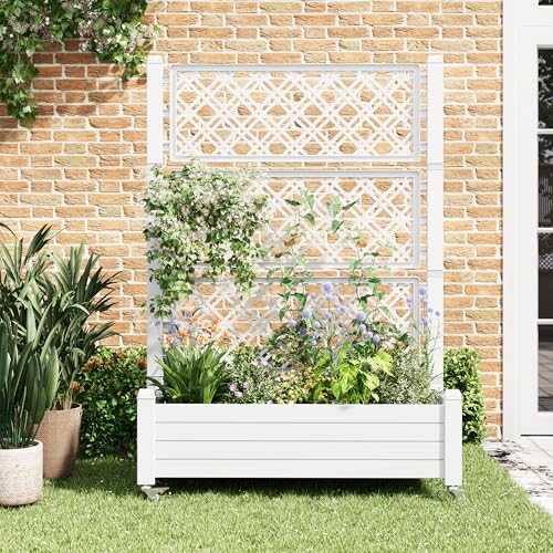 Elevated Raised Garden Bed with Wheels,Medium Ashen-61.2" h - color: Medium Ashen, size: 61.2"h