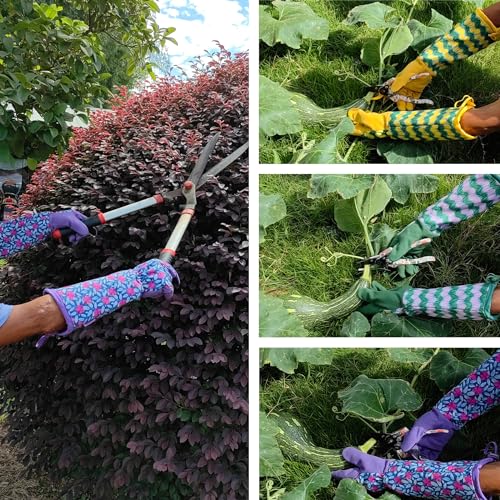 Thornproof Rose&Cactus Gardening Gloves,Gauntlet Garden Glove,Gifts - color: Green, size: Medium