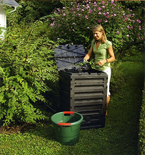 Exaco Trading Company 628001 Exaco Eco Basic Compost bin, 120-Gallon, Black