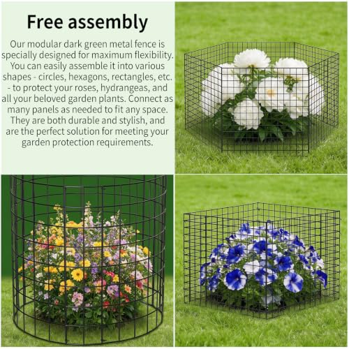 Garden Plant Protectors from Animals -12" x 14" Metal Plant Cages