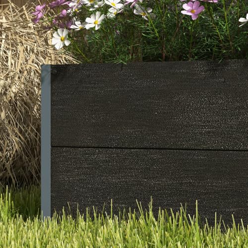 Outsunny Raised Garden Bed with Trellis, 28.25" x 15" x 59", Black - color: Black, size: 28.25" x 15" x 59"