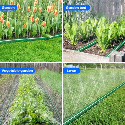 Jin&Bao 15FT Sprinkler Hose Heavy Duty Garden Lawn Water Hose with Staples - size: 15FT