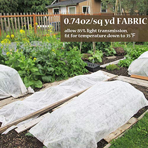 Plant Covers Freeze Protection 10 ft x 10 ft Floating Row Cover 0.9oz/yd² Garden Fabric Plant Cover for Winter Frost/Sun Pest Protection (10FT X 10FT) - size: 10'x10'-rectangle
