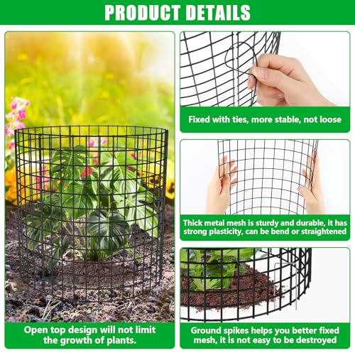 5 Pack Plant Protectors from Animals, 17x14" Plant Cages for Outdoor Plants - size: 5 PACK-17x14inch