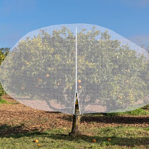 1 Pcs Large Fruit Tree Netting 14 X 18 Ft with Zipper Drawstring - size: 14 x 18 ft