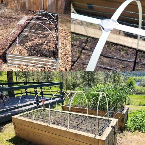 Greenhouse Hoops 36pcs, Sunwuk Garden Hoops for 1-3.5ft Wide Raised Bed, 9 Sets of 5.6ft Long Super Bendable Fiberglass Support Hoops Frame, Mini Greenhouse Strip for Row Cover (S Size) - style: 36pcs