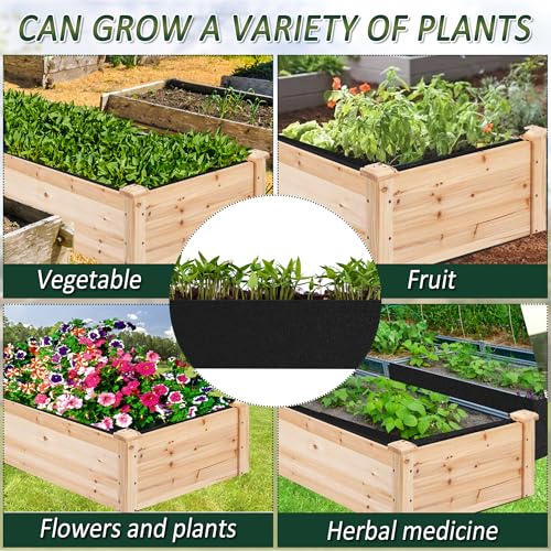 1PCS Raised Garden Bed Liner Fabric Raised Garden Bed Breathable Drainage Rectangle Grow Bags with Handles Fabric Garden Bed for Outdoor Garden Bed Holds Soil - 6ft x 3ft x 1ft - style: 6x3x1ft 1PCS