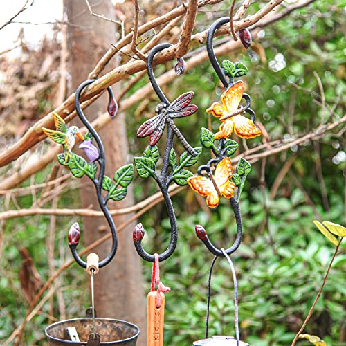 Sungmor Cast Iron Garden Hook Set, 3PCS 11 Inches S-Shaped Hook - color: Butterfly Hooks - 3pcs