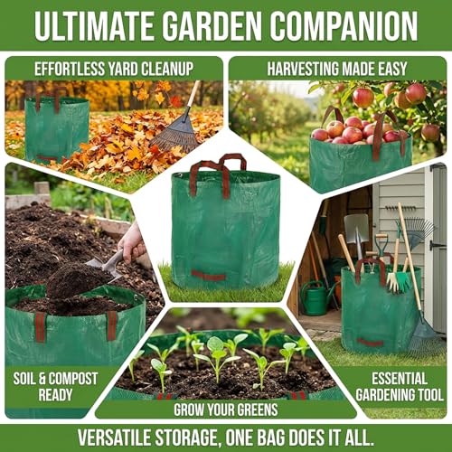 RAINFLOW 42 Gallon Reusable Yard Waste Bags for Lawn & Garden 1PC
