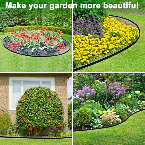 1.5 Inch x 33FT Garden Edging Border,Landscaping with 45pcs Spikes - size: 1.5IN x 33FT