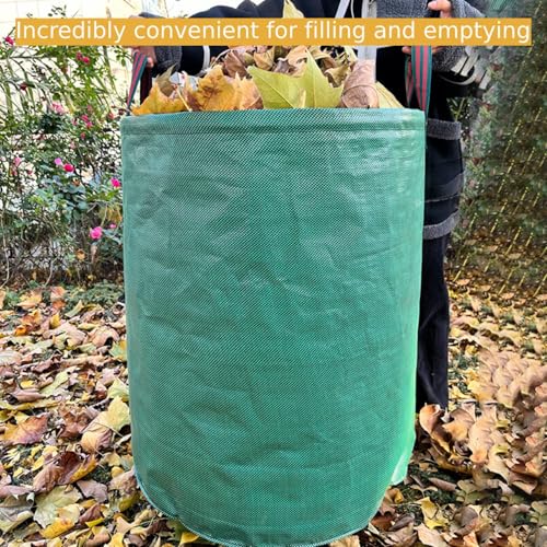 RISETEX 3-Pack 106 Gallon Standable Reusable Leaf Bags with Handles - style: Pack of 3