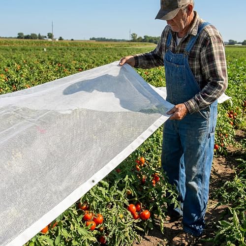 9.9 x 6.6 Ft Plant Sun Shade Cloth, 60% Shading White Sun Protection Net - color: 2x3m