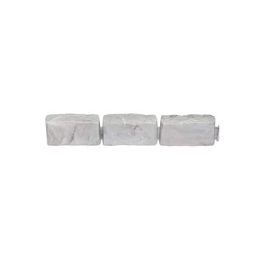 EasyFlex No-Dig Landscape Edging with Anchoring Spikes, 2.7 in. Tall Decorative Stone-Look Garden Border, 90 Foot Kit, Light Gray (3602G-90C) - color: Light Gray, size: 90 Foot