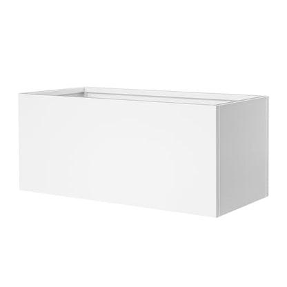 Metal Rectangular Planter 36" L x 15" W x 15" H, Galvanized Steel - color: White, size: 36" L x 15" W x 15" H