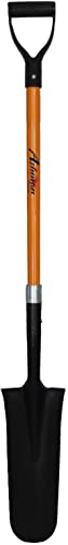 Ashman Drain Spade Shovel (Pack of 6) - 48-Inch Long D Handle Spade - Heavy Duty Handle with Thick Metal Blade - Premium Quality Orange Multi Purpose Shovel. - size: 6 Pack, style: Drain Spade Shovel