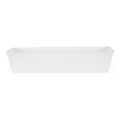 The HC Companies Eclipse 30 Inch Window Planter Box, White, 2-Pack