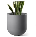 LE TAUCI 8 Inch Ceramic Plant Pot, Indoor Planter, Black - color: Black, size: 8 Inch