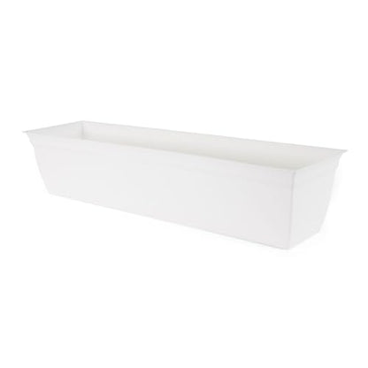 The HC Companies Eclipse 30 Inch Window Planter Box, White, 2-Pack